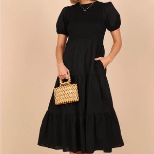 Petal + Pup Naura Shirred tiered midi dress